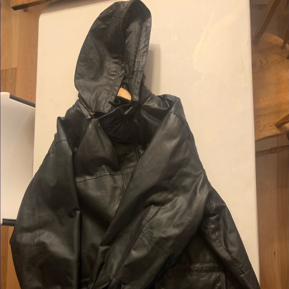 Black leather Jacker
